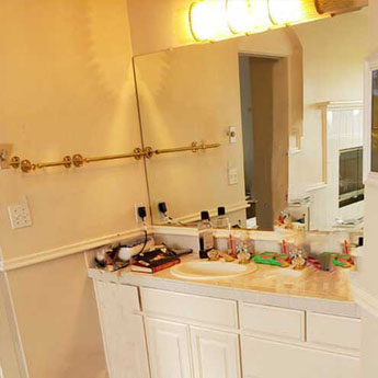 Vanity Mirror Installation Services Before