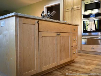 Brown New Kitchen Cabinet Installation